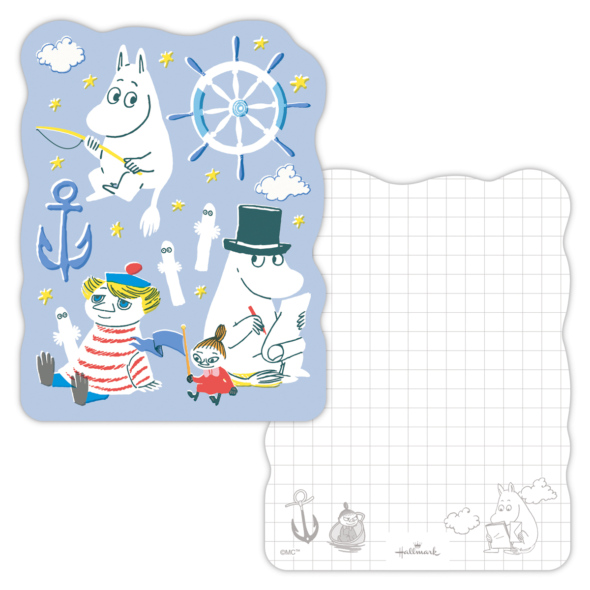 MOOMIN ムーミン ダイカットメモ MOADブルー/843-489
